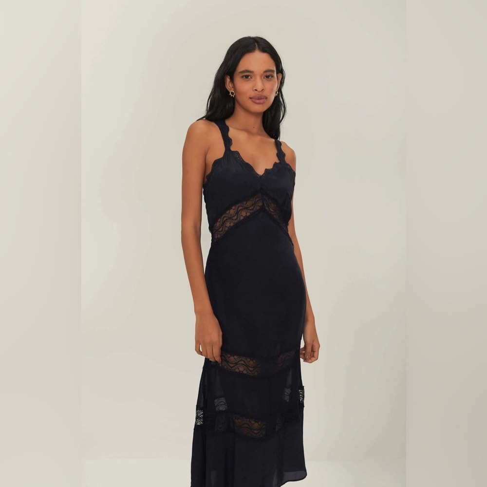 FARM RIO Black Sleeveless Maxi Dress - Picture 2 of 6